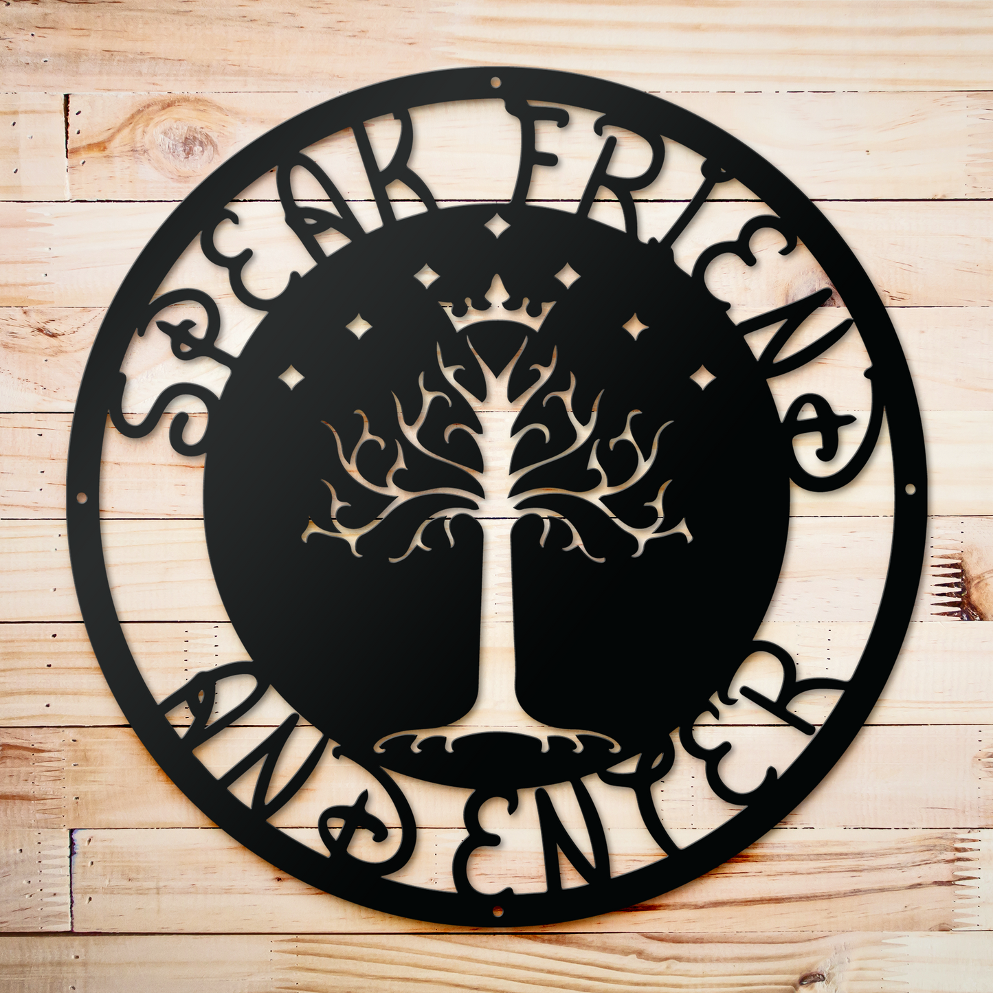 Speak Friend And Enter Metal Sign, Lord Of Ring Metal Sign, Funny Quote Metal Sign, Home And Wall Decor, Front Door Decor, Housewarming Gifts, Christmas Gifts