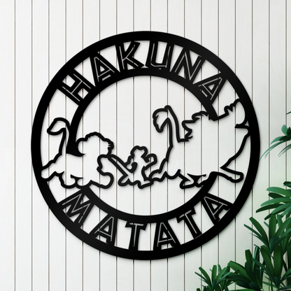 Hakuna Matata Round Metal Sign