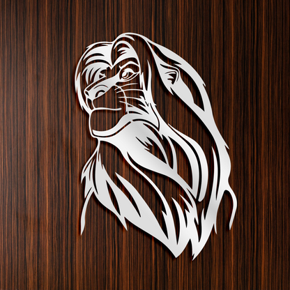 Lion King Simba Metal Wall Art, Nursery Wall Metal Sign Decor