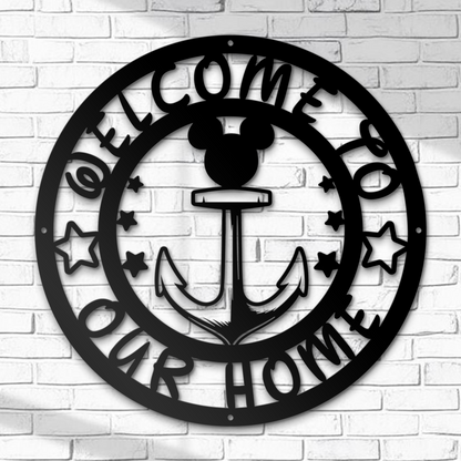 Welcome to Our Home Sign - Anchor Metal Sign