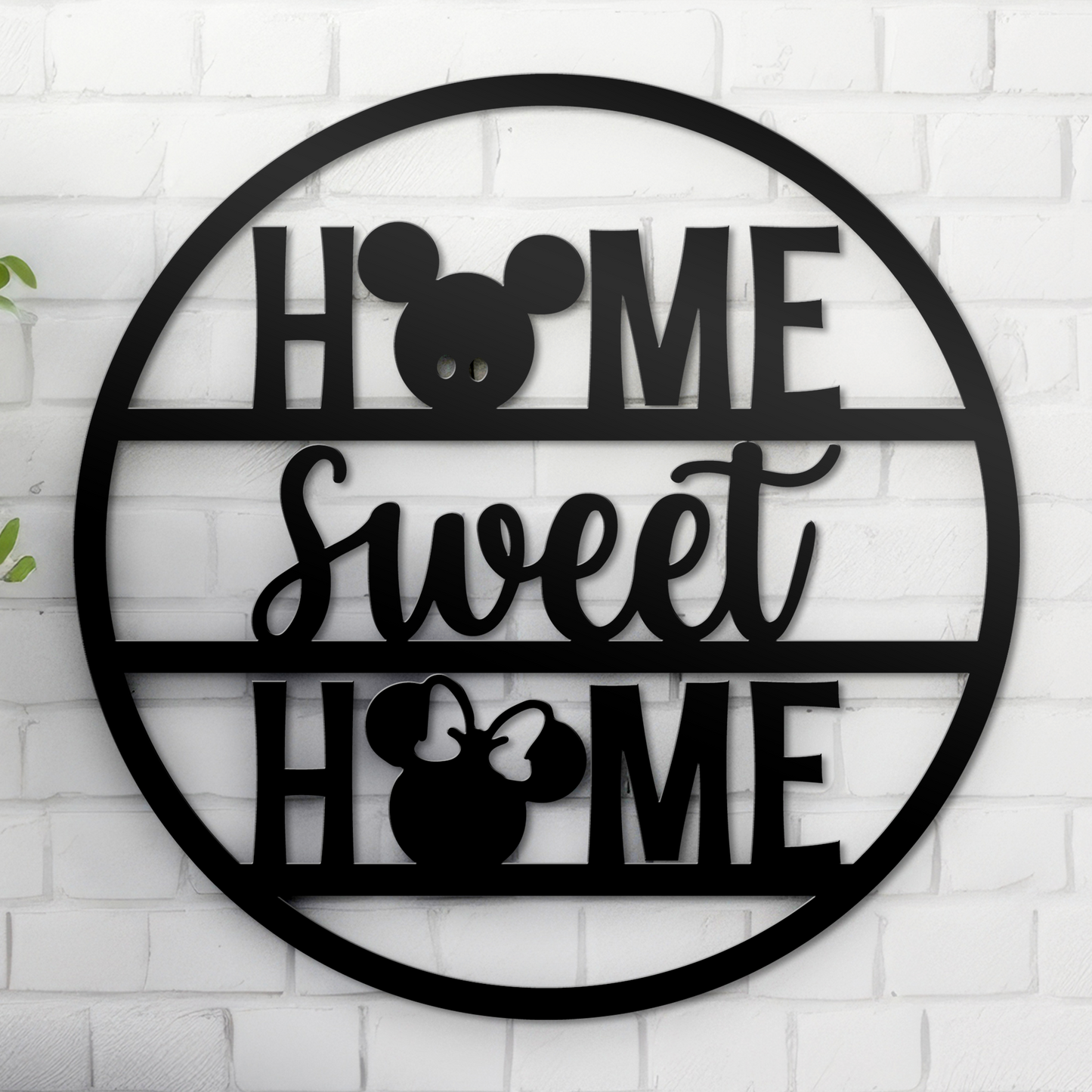 Home Sweet Home Metal Sign, Welcome Mickey Metal Sign, Home And Wall Decor, Funny Quote Metal Sign, Front Porch Decor, Housewarming Gifts