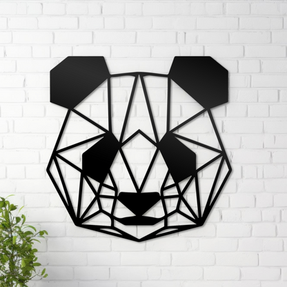 Cute Panda Face Metal Wall Art, Nursery Wall Decor, Kids Room Wall Art