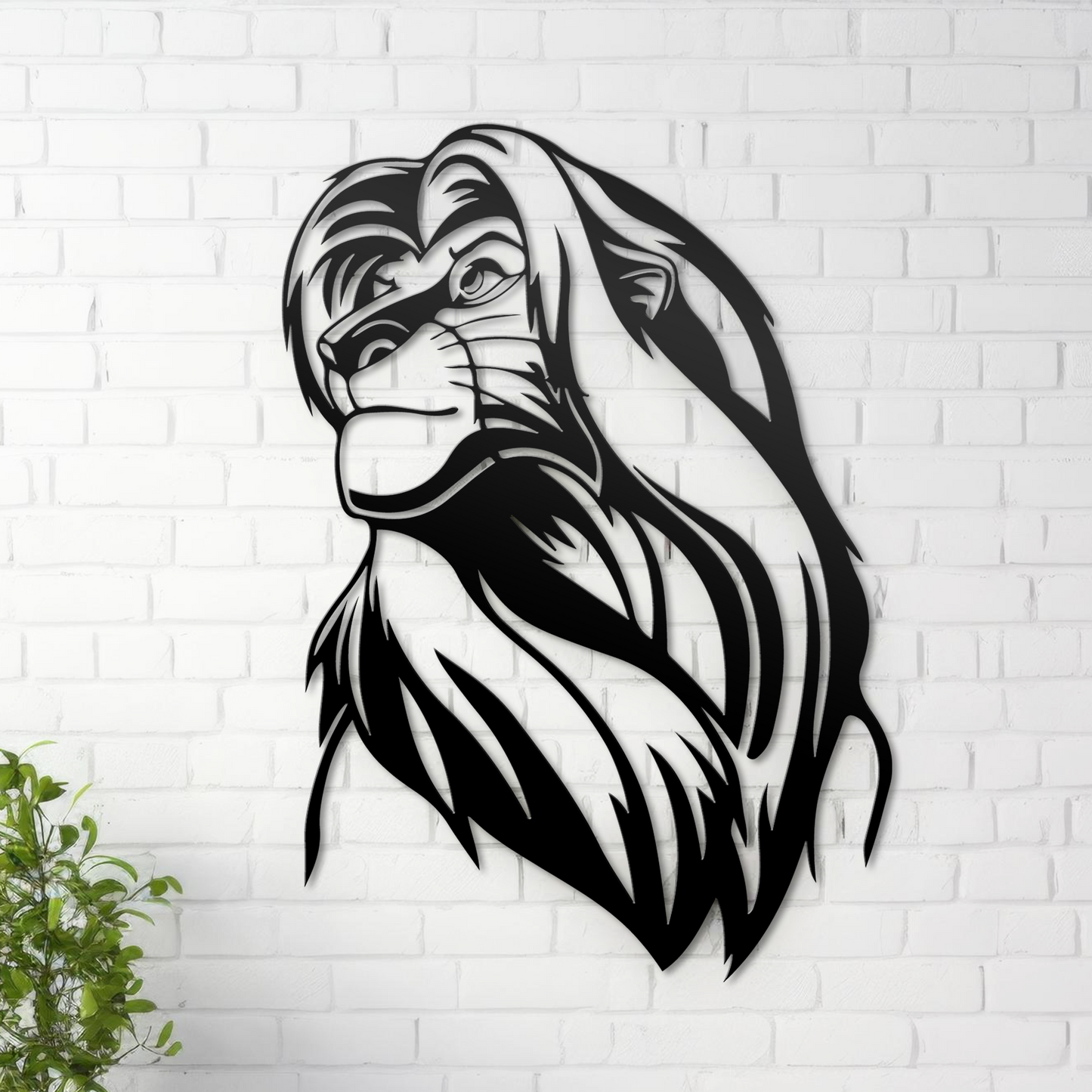 Lion King Simba Metal Wall Art, Nursery Wall Metal Sign Decor