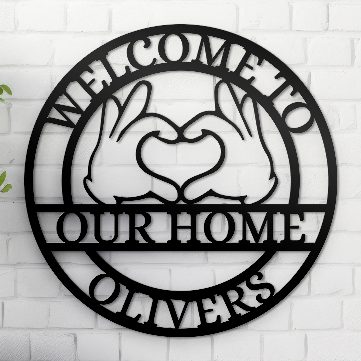 Personalized Welcome To Our Home Metal Sign, Home Decor, Housewarming Gifts