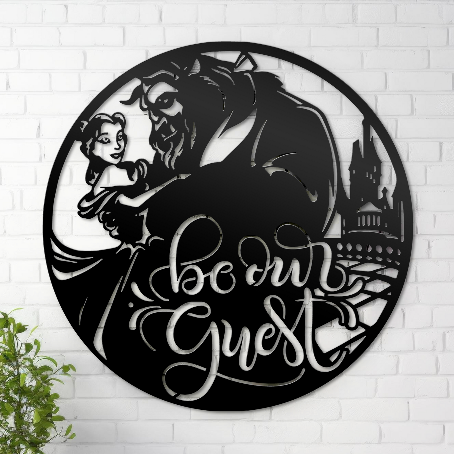 Be Our Guest Metal Wall Art, Disney Theme Home Decor