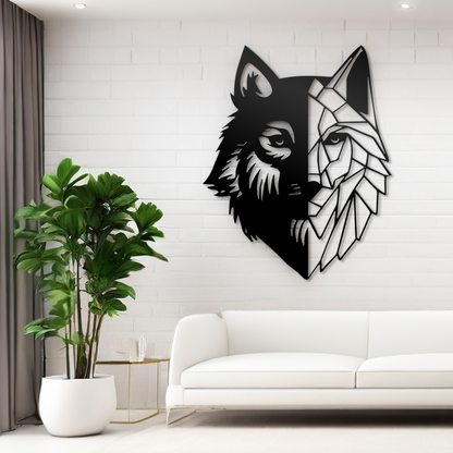 Majestic Wolf Metal Wall Decor - Direwolf Wall Art