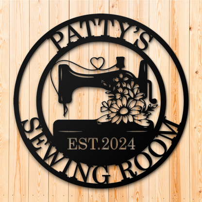 Custom Sewing Sign,Metal Sewing Room Sign