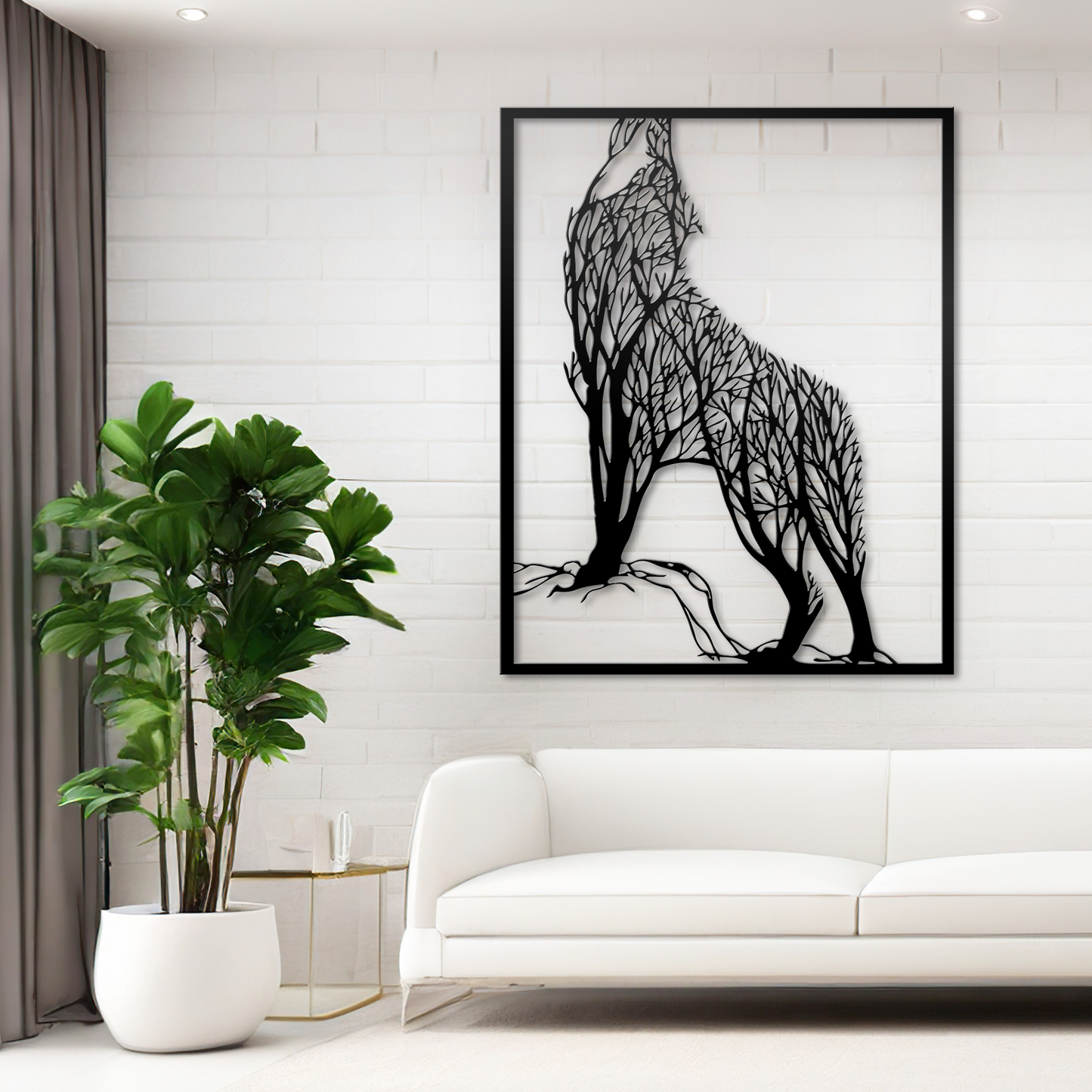 Black Wolf Metal Wall Art - Wolf Metal Wall Art