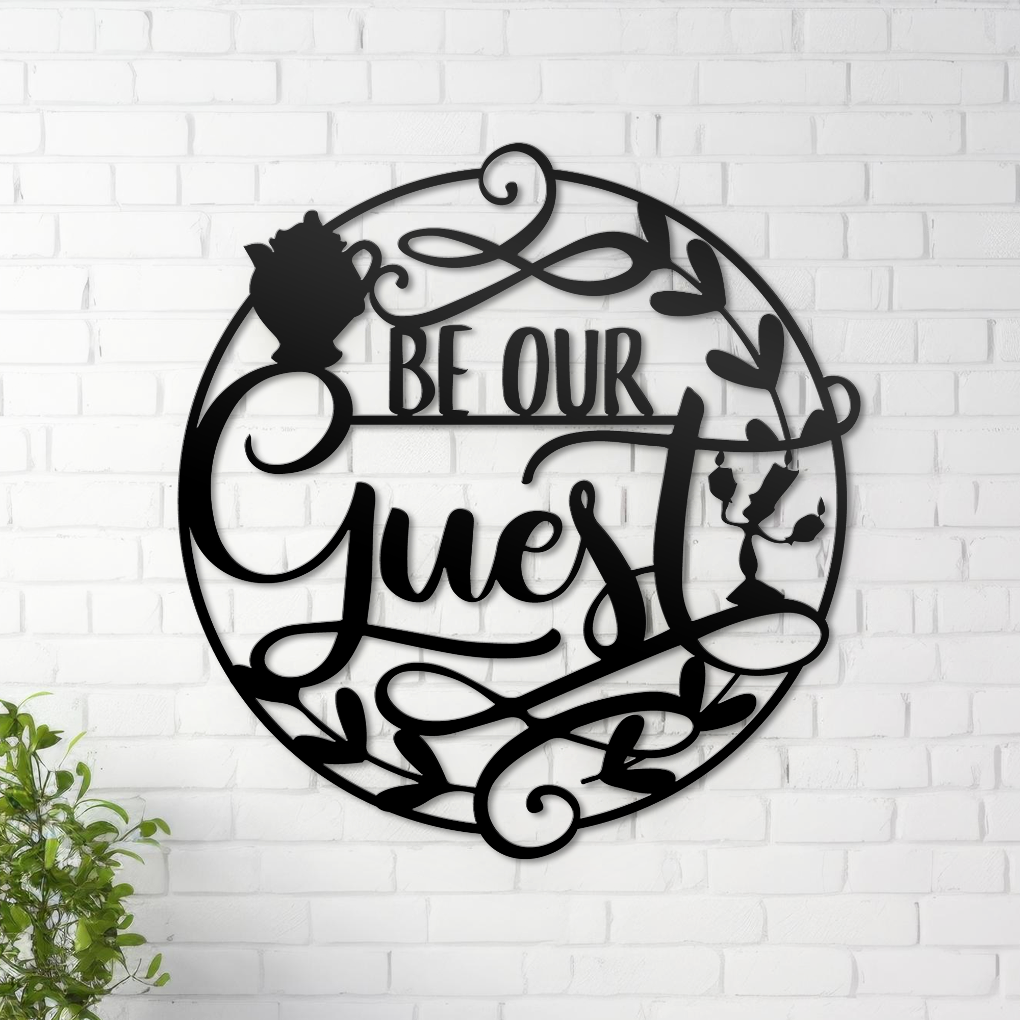 Be Our Guest Metal Wall Art, Disney Theme Home Decor