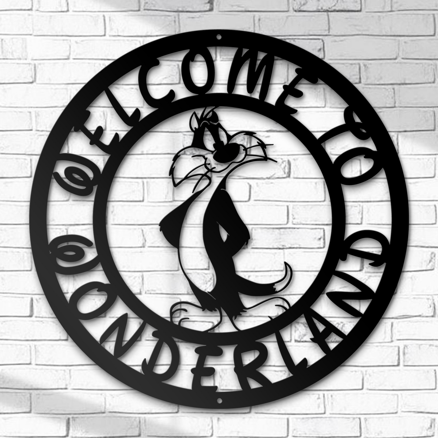 Wonderland Welcome Metal Sign