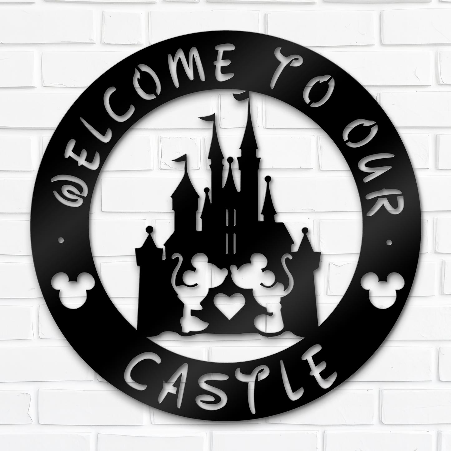 Welcome To Our Castle Metal Sign, Mickey Metal Sign, Disney Decor, Home and Wall Decor, Front Door Decor, Winter Decor, Housewarming Gifts, Christmas Gifts