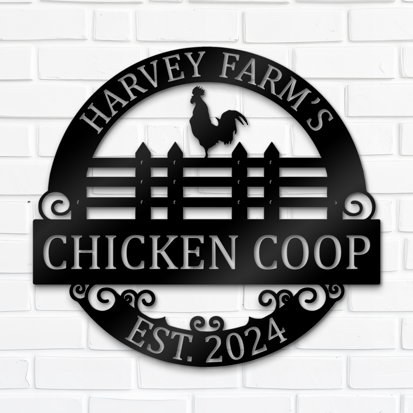 Custom Metal Signs, Chicken Coop Sign, Chicken Farm Sign