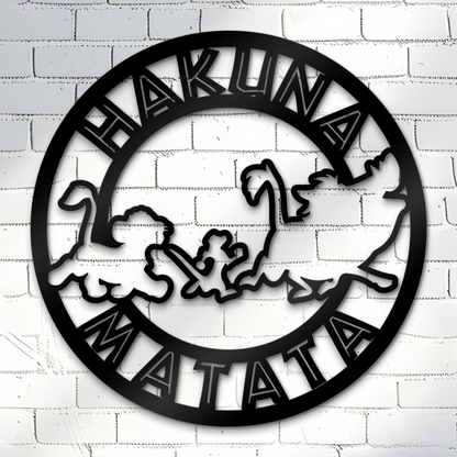 Hakuna Matata Round Metal Sign