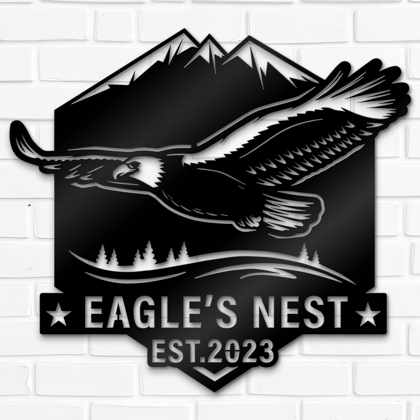 Eagle Address Sign Metal Sign with American Eagle Metal Bird Sign