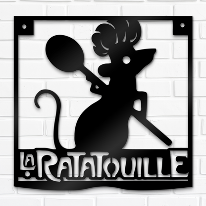 La Ratatouille Metal Sign, Unique Kitchen Wall Decor, Dining Room Decor, Gift For Chef Gusteau, Housewarming Gifts, Christmas Gifts