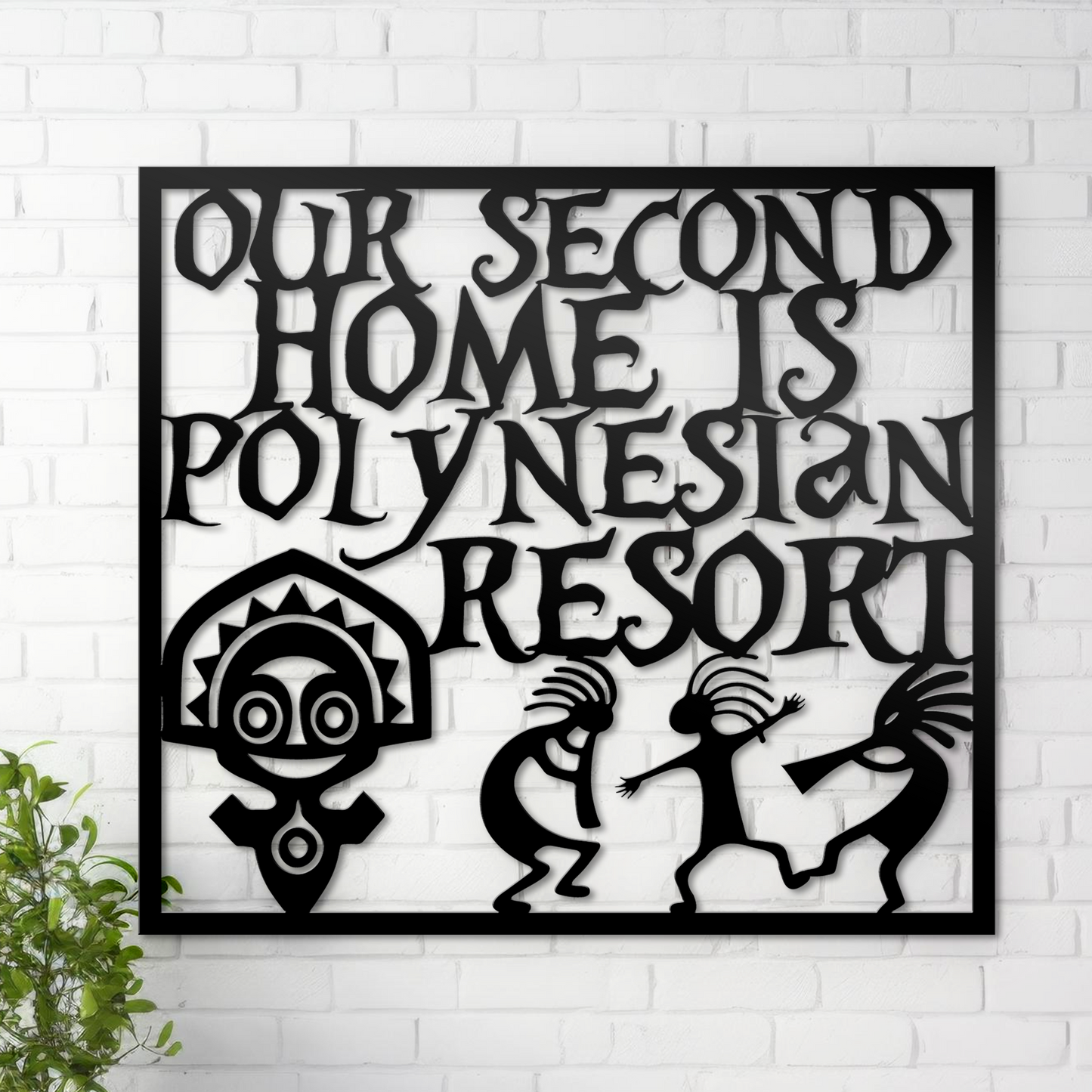 Our Second Home Is Polynesian Resort Metal Wall Art, Disney Home Deocr