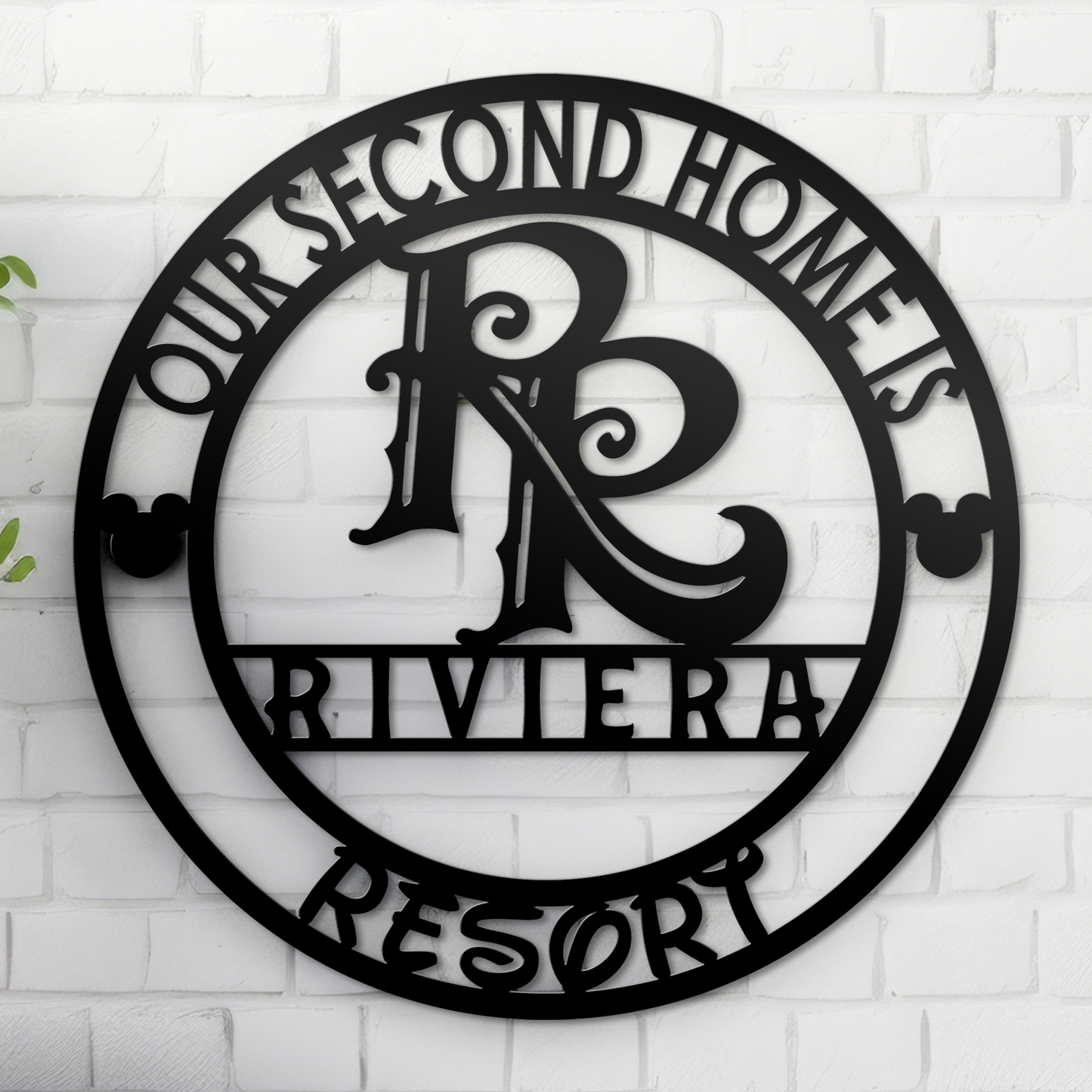 Our Second Home Is Riviera Resort Metal Sign