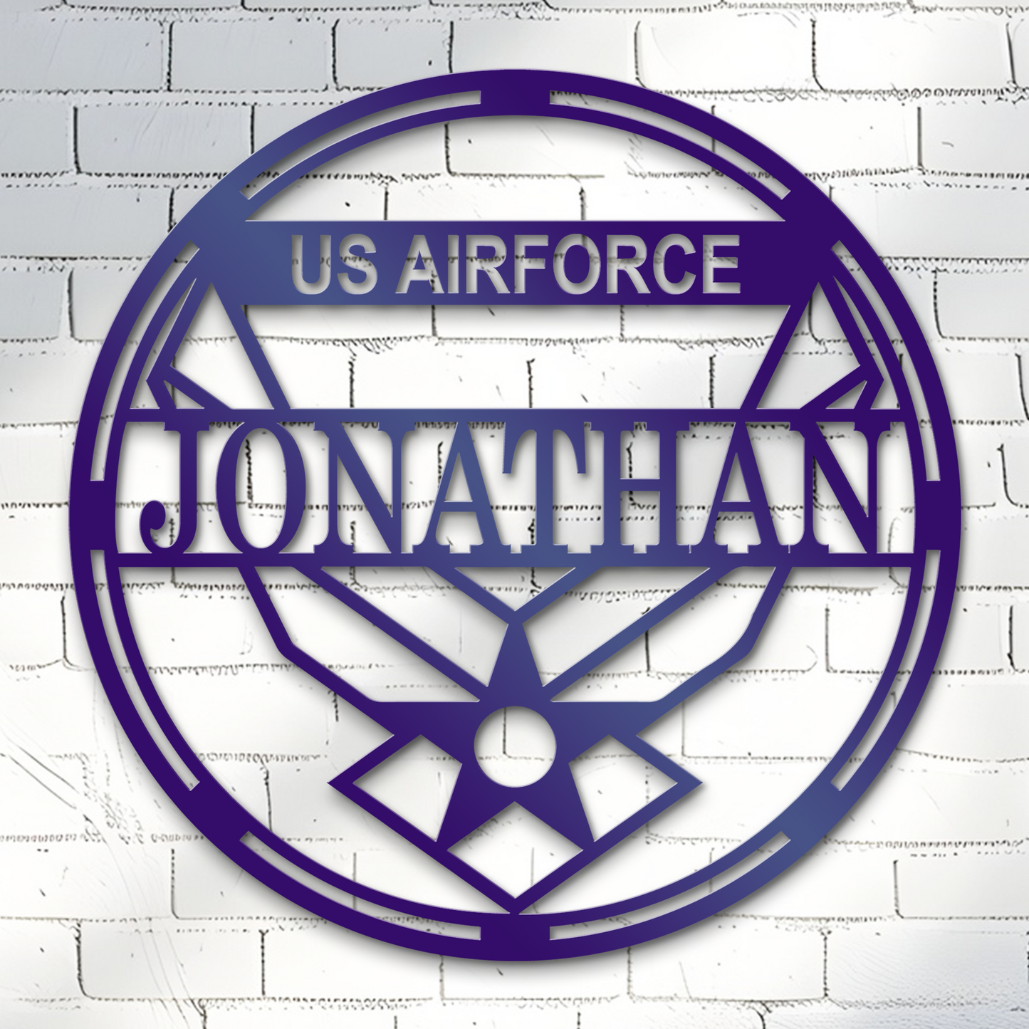 Personalization US Air Force Metal Sign, Soldier Name Sign, Air Force Logo Metal Yard Sign