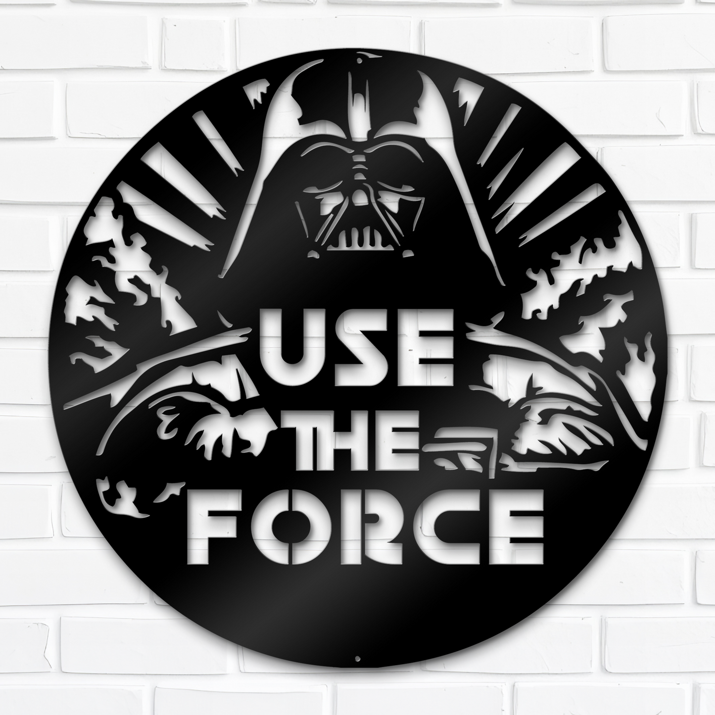 Use The Force Metal Sign, Mandalorian Metal Sign, Star War Quote Metal Sign, Home And Wall Decor, Front Door Decor, Winter Decor, Housewarming Gifts, Christmas Gifts