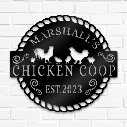 Name Chicken Coop Sign, Farm Fresh Eggs Sign