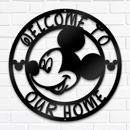 Personalized Disney Metal Sign, Mickey Sign Wall Decor