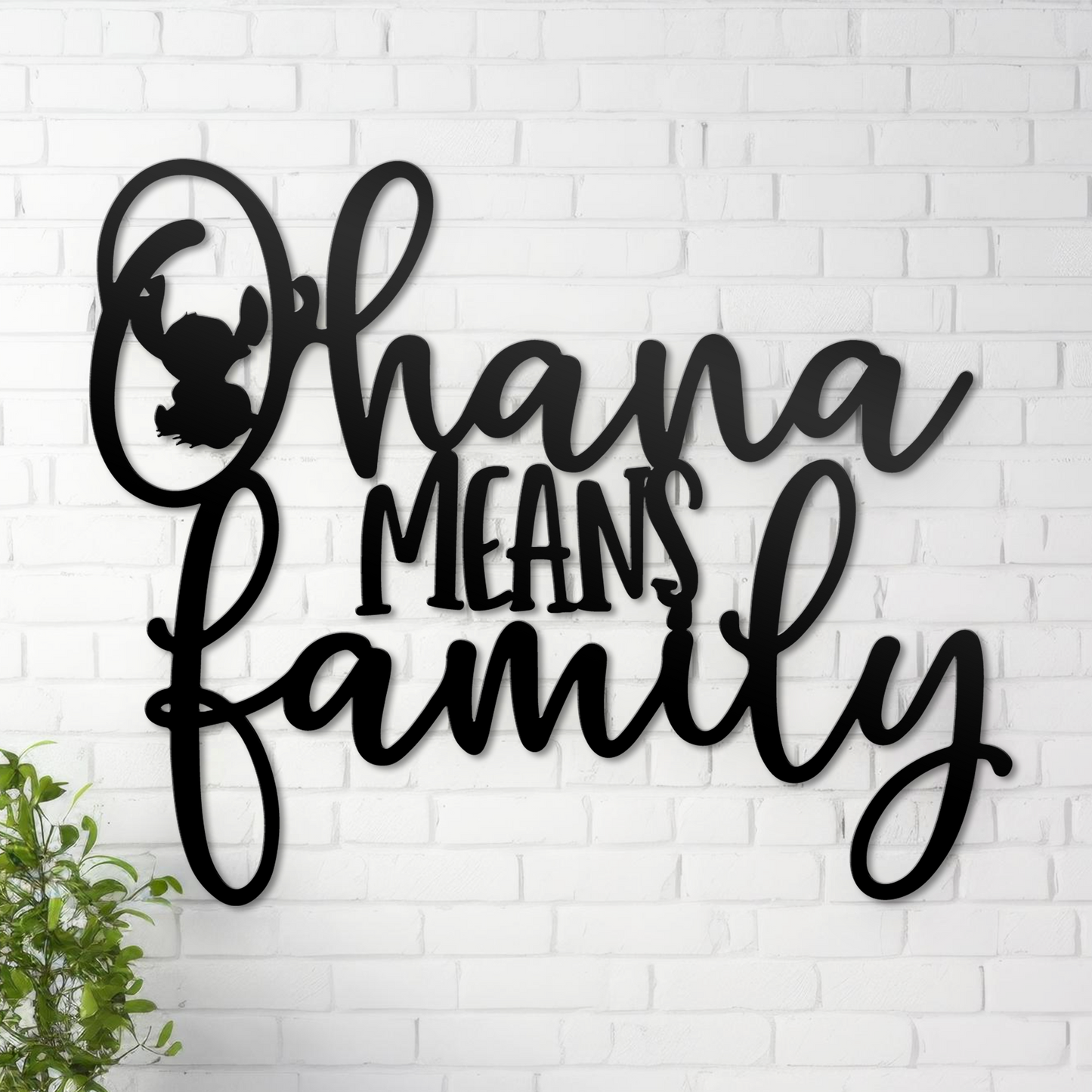 Ohana Means Family Metal Wall Art, Nursery Wall Art, Home Wall Decor