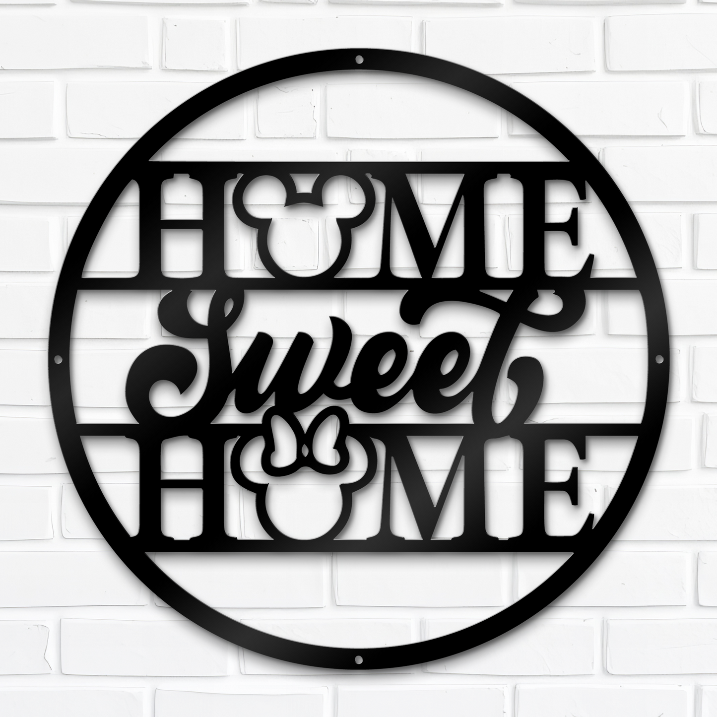 Home Sweet Home Metal Sign, Disney Metal Sign, Mickey And Minnie Metal Sign, Home And Wall Decor, Christmas Gifts, Housewarming Gifts