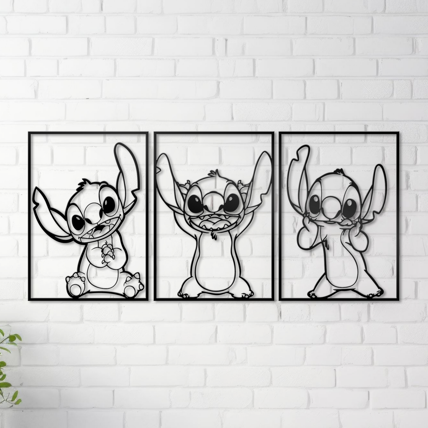 Cute Expressions Stitch Metal Wall Art, Nursery Wall Art, Gifts For Kids