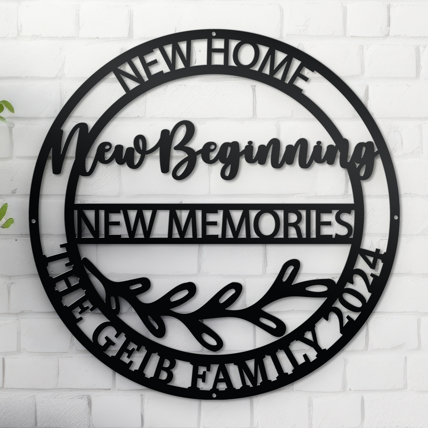 Personalized New Home New Beginning New Memories Metal Sign