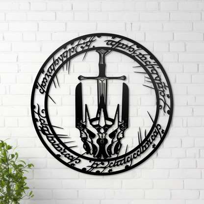 Sauron Sword Metal Wall Art, Lord Of Ring Theme Home Decor