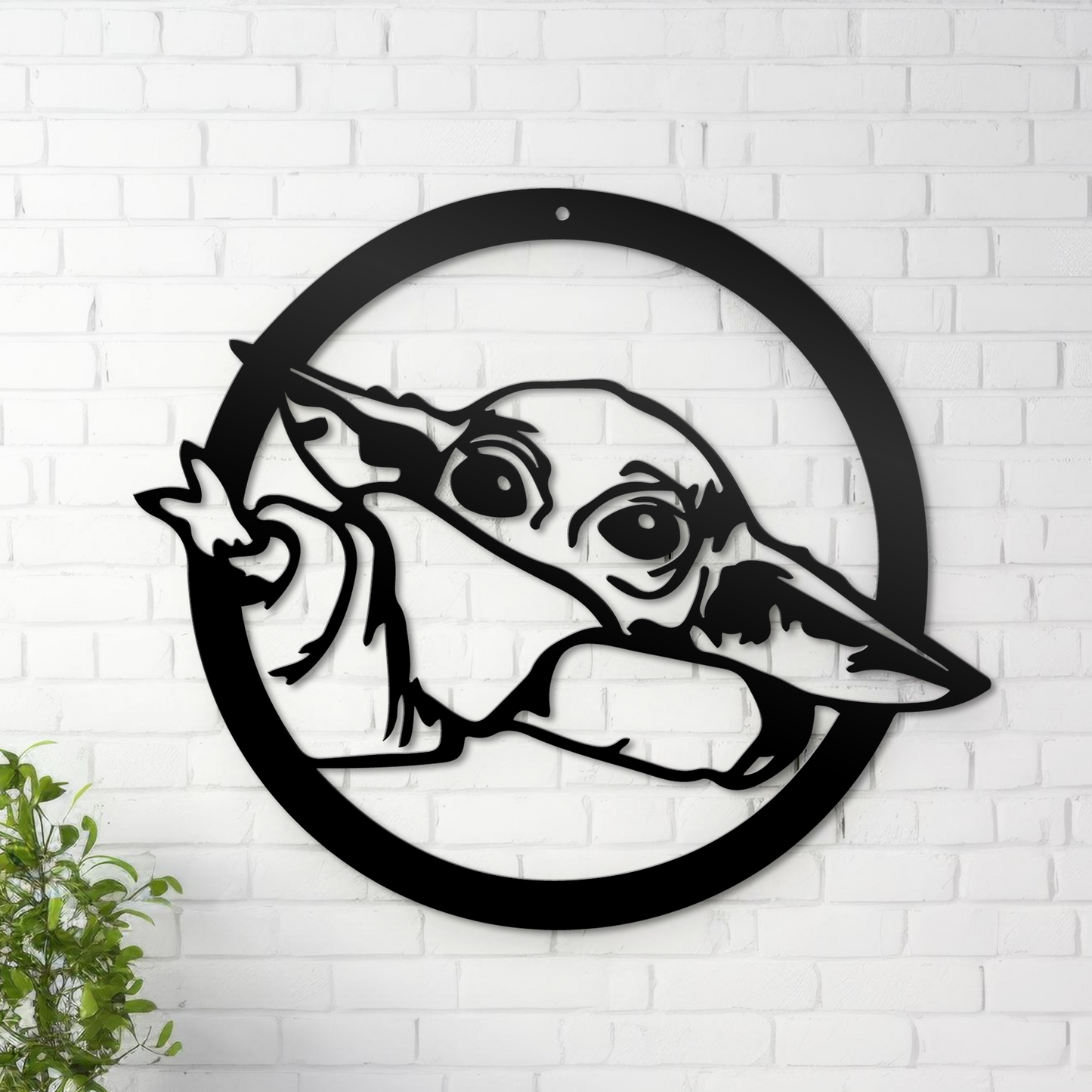 Baby Yoda Metal Wall Art, Star Wars Metal Wall Decor, Grogu Wall Art