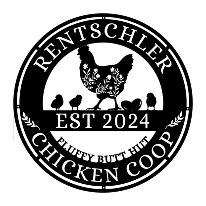 Customized Chicken Coop Metal Sign, Hen House Decor, Gift For Farmer