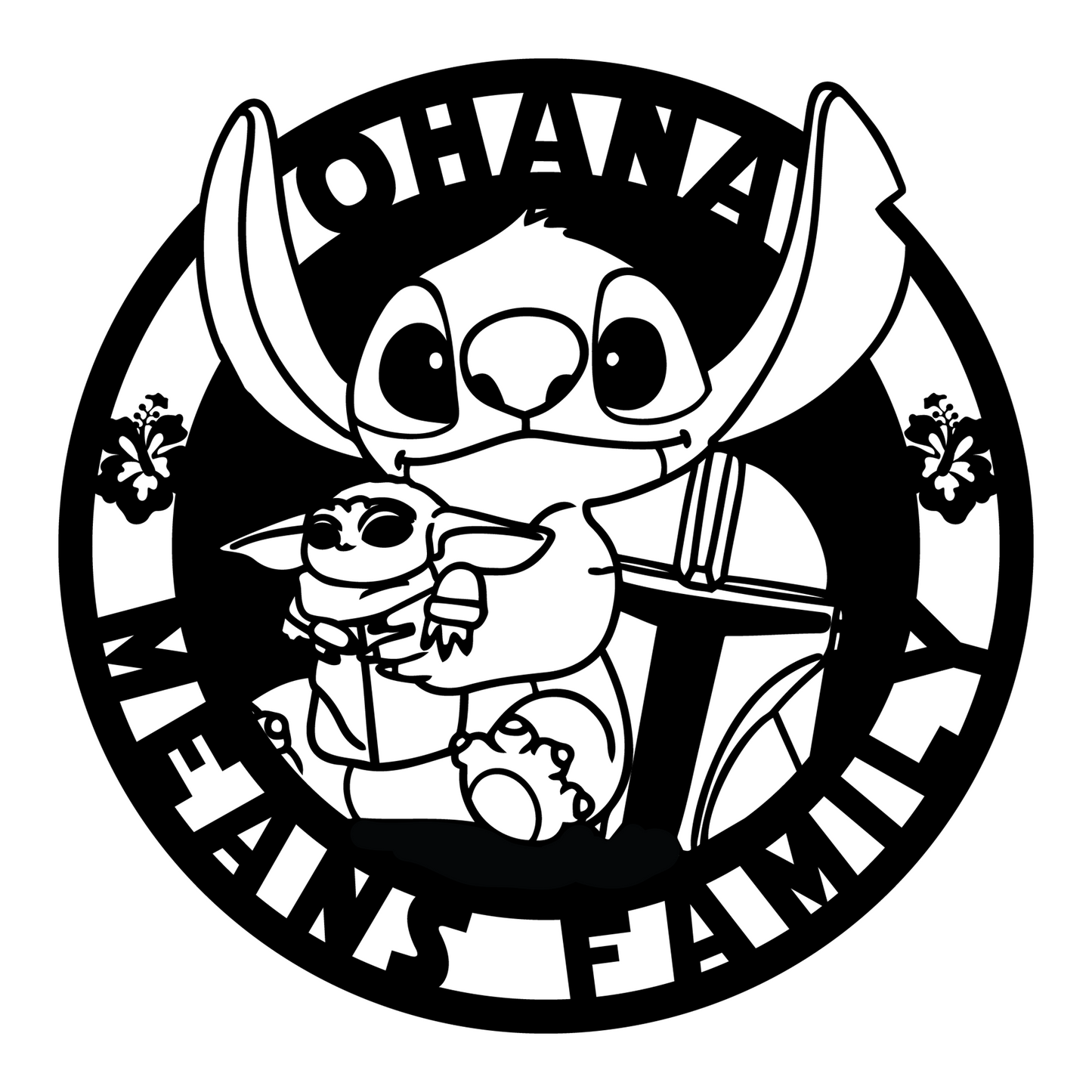 Ohana Means Family Metal Sign - Holiday Xmas Sign