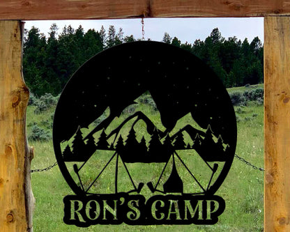 Camping Metal Sign