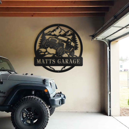 Custom Offroad Jeep Metal Decor - Adventure Home Wall Decor