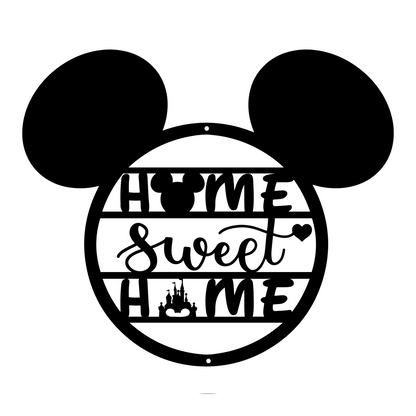 Mickey Face Home Sweet Home Metal Sign, Disney Metal Sign, Home And Wall Decor, Christmas Deocr, Housewarming Gifts