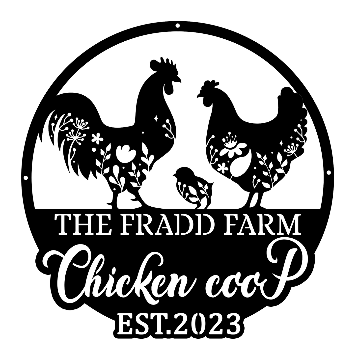 Custom Metal Signs, Chicken Coop Sign