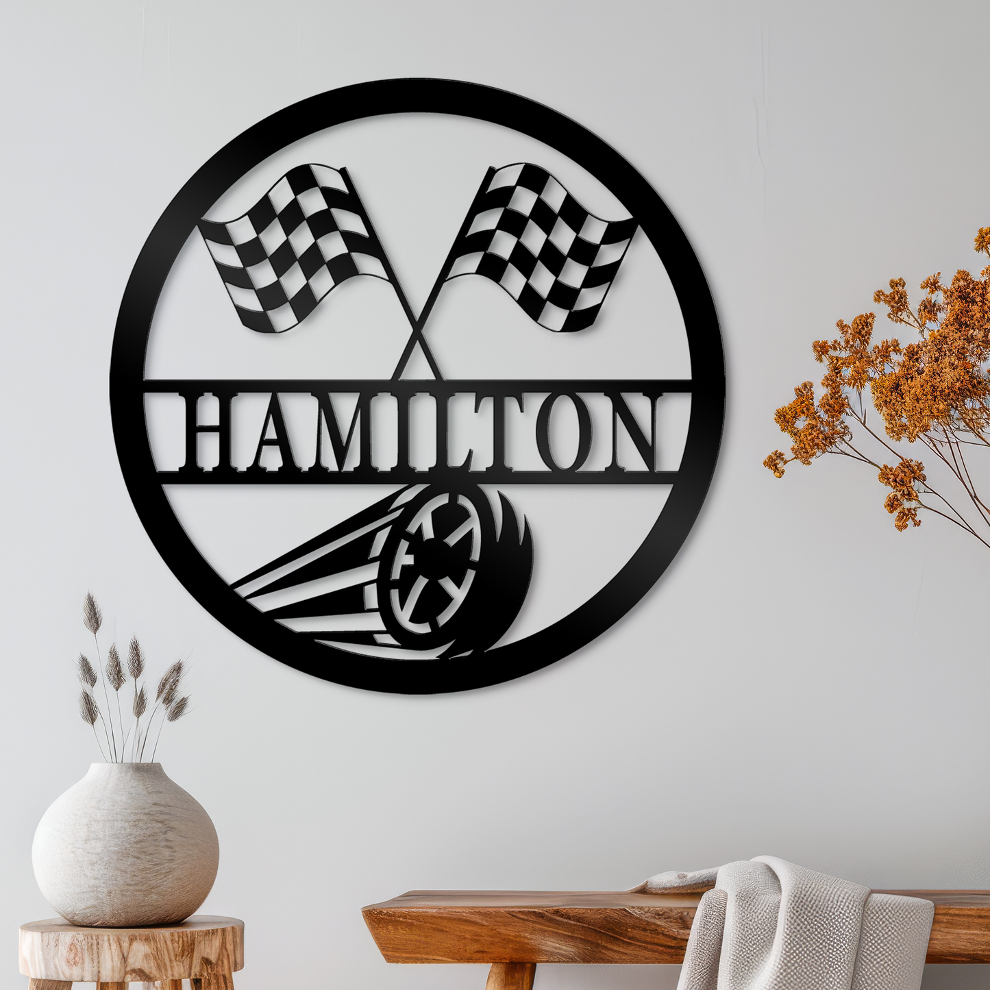 Checkered Flag Racing Sign, Racing Flag Sign