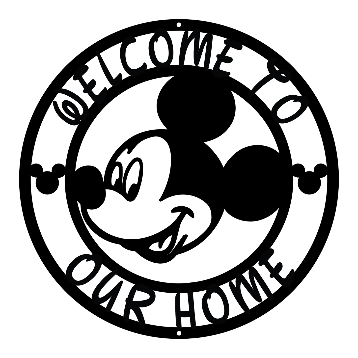 Personalized Disney Metal Sign, Mickey Sign Wall Decor