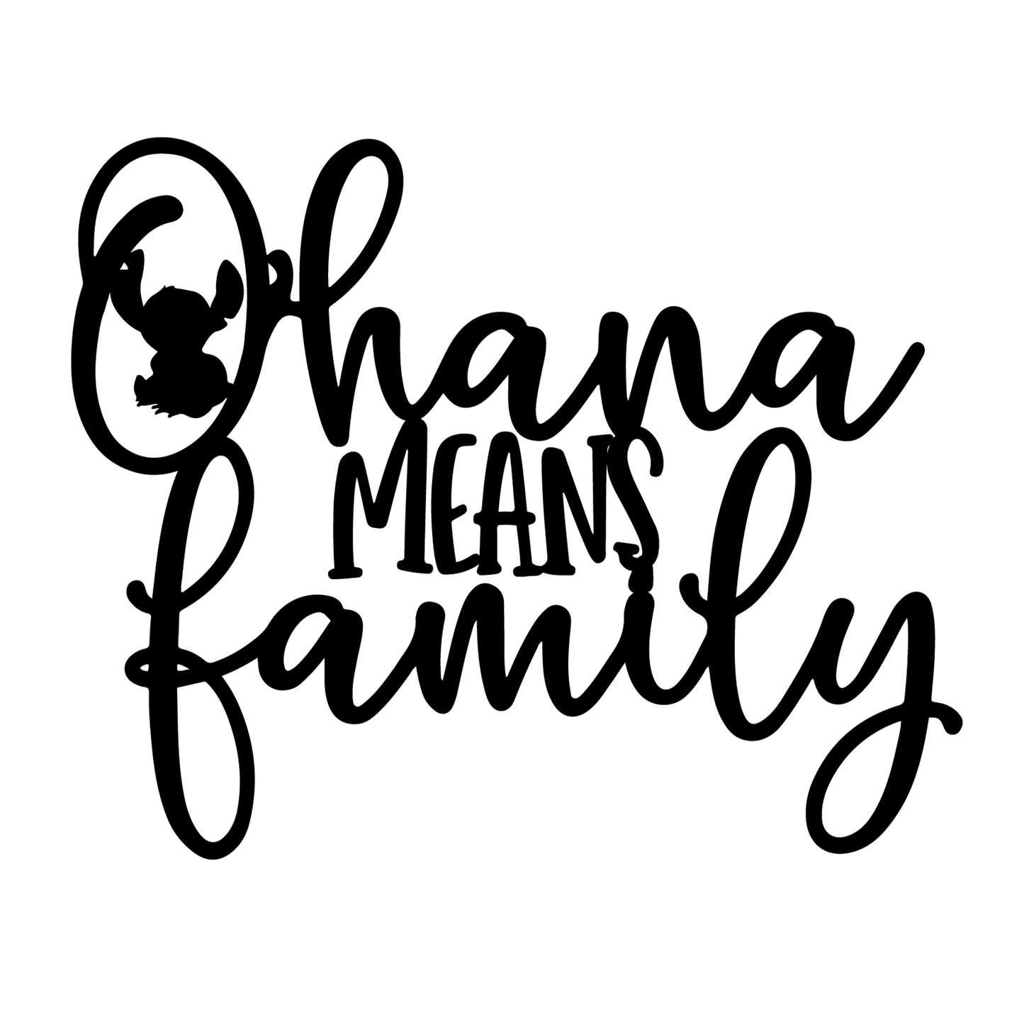 Ohana Means Family Metal Wall Art, Nursery Wall Art, Home Wall Decor