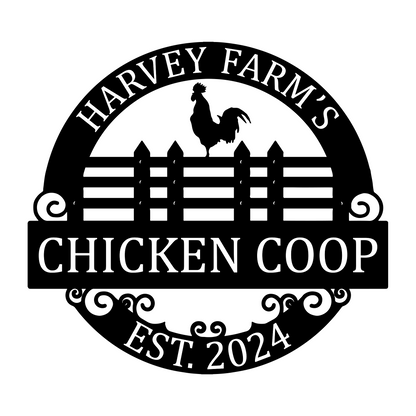 Custom Metal Signs, Chicken Coop Sign, Chicken Farm Sign