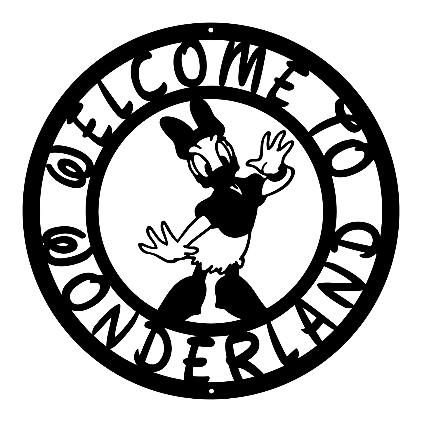 Welcome to Wonderland Metal Hangings - Kids Winter Special Gifts