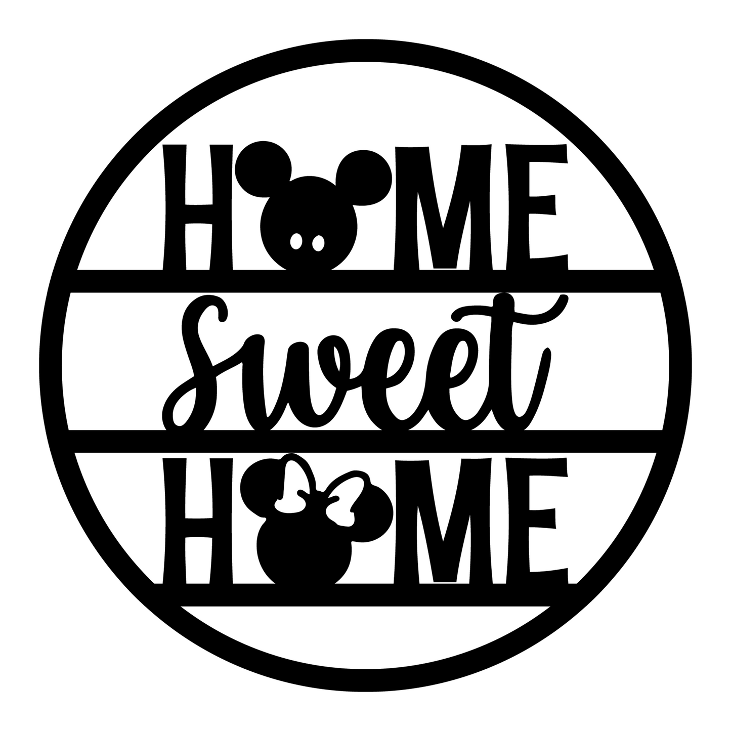 Home Sweet Home Metal Sign, Welcome Mickey Metal Sign, Home And Wall Decor, Funny Quote Metal Sign, Front Porch Decor, Housewarming Gifts