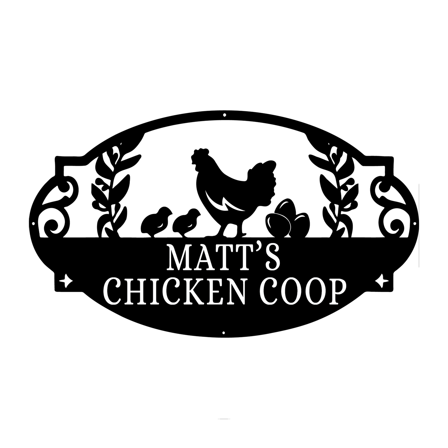 Personalized Chicken Coop Metal Sign, Gift For Farmer, Hen House Decor