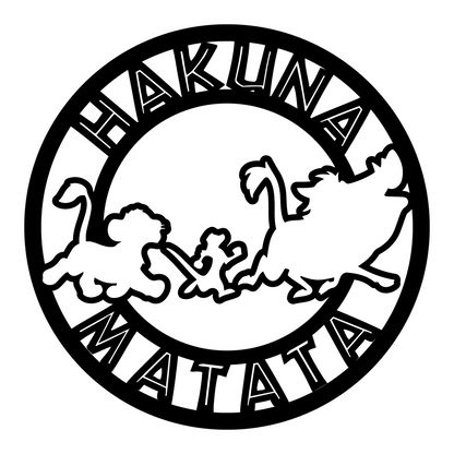 Hakuna Matata Round Metal Sign