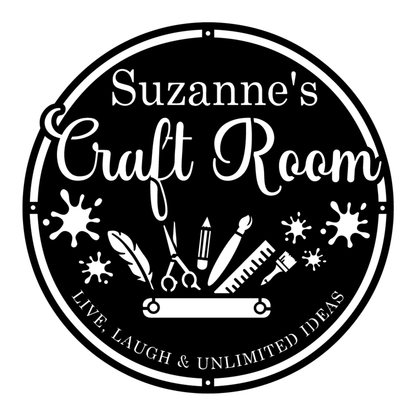 Customized Craft Room Metal Sign, Sewing Craft Room Sign