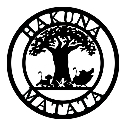 Hakuna Matata Metal Sign - Office Decor - Kids Winter