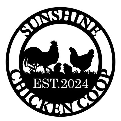 Chicken Metal Signs, Chicken Coop Sign