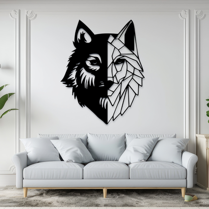 Majestic Wolf Metal Wall Decor - Direwolf Wall Art