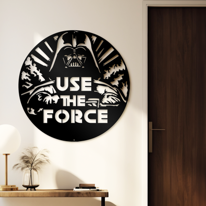 Use The Force Metal Sign, Mandalorian Metal Sign, Star War Quote Metal Sign, Home And Wall Decor, Front Door Decor, Winter Decor, Housewarming Gifts, Christmas Gifts